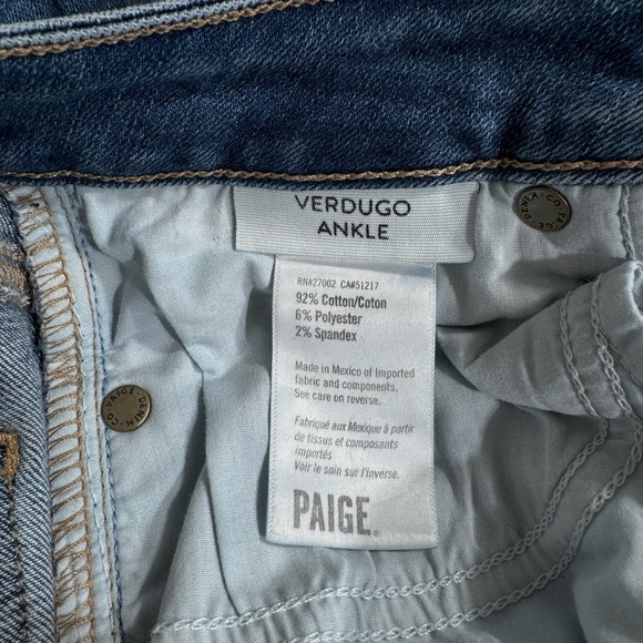 PAIGE Vertugo Distressed Ankle Skinny Jean in North Star - Picture 7 of 8